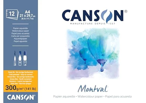 Canson Montval — A4, 12 feuilles, 300 g/m² — visuel de la référence